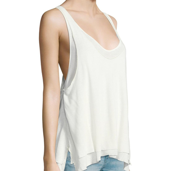 Free People Tops - Free People We the Free Ivory Karmen Tank Top L